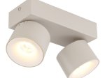 Kryptinis šviestuvas GLOBO Rae, LED, 2 x 6W, 480lm, 3000K, pilkos sp., 205x72x120 mm