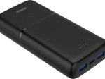 Išorinė baterija DELTACO PB-C1008, 20000 mAh, 2x USB-A 18 W, 1x USB-C 20 W, juodos sp.
