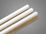 MDF sienų lentjuostė LINEA SLIM, spl. white/oak, 2650x150x30 mm, dekoratyvinė