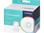 Skambutis bevielis ORNO Entiko Ac, LED RGB, nuotolis 300m, 230V AC, 60 melod., diapazonas 0-92dB, baltos sp.