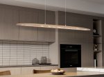 Pakabinamas LED šviestuvas SEARCHLIGHT Kenzie, 29W, 230V, 2700-6000K, 2520lm, medžio spalvos, dimeriuojamas, 1200 x 60 x 600 mm, maksimalus aukštis 1200 mm, 31501NA