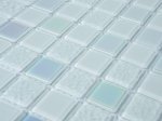 Stiklo mozaika MONA MOSAICS Hp1118, 300 x 300 x 8 mm, spl. balta