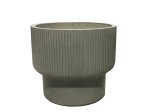 Keraminis lauko vazonas Oliva I, žalios sp., 30 x 30 x 26 cm.