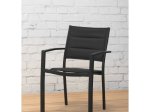 Kėdė 4LIVING, 54,5 x 85 x 60 cm, aliuminio rėmas, juodos sp.