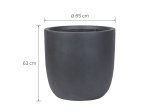 Keraminis lauko vazonas Ombra IV, tamsiai pilkos sp., 65 x 65 x 63 cm.