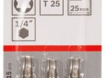 Sukimo antgalis BOSCH Torx, T25/l=25 mm, 3 vnt.