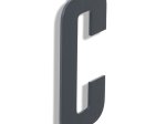 Namo raidė C, 120 mm, antracito sp, nerūdijantis plienas