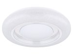 Lubinis LED šviestuvas GLOBO Rada, 24W, 230V, 2800lm, 3000/4000/6000K, šviesos sp. keičiama su jung., metalas baltas, žiedas chromo, 380x70 mm, 483111-24