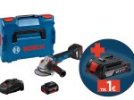 Akumuliatorinis kampinis šlifuoklis BOSCH Professional GWS, 18V-10 SC (2x ProCORE18V 5.5Ah), 18V, 125 mm, lagaminas, 06019G340E