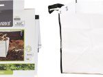 Sulankstomas maišas sodo atliekoms, 100 l, 42 x 42 x 42 cm, 120 g/m2, su rankenomis, baltos sp.