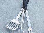 Griliaus įrankių rinkinys BARBECOOK, (mentelė, šakutė, žnyplės), 3vnt., juodos spalvos, 43 cm