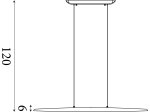 Pakabinamas LED šviestuvas SEARCHLIGHT Kenzie, 29W, 230V, 2700-6000K, 2520lm, medžio spalvos, dimeriuojamas, 1200 x 60 x 600 mm, maksimalus aukštis 1200 mm, 31501NA