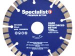 Deimantinis pjovimo diskas SPECIALIST+, 125 x 22 mm, silik. plytos, beton,trink,arm.betonas