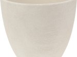 Keraminis lauko vazonas, baltos sp., 13,5 x 13,5 x 13 cm.