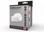 Judesio jutiklis EUROLIGHT, 1200W, 180 laipsnių, 12m, IP65, PIR sensorius, sieninis, lubinis, kampinis, baltos sp.
