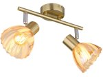 Kryptinis šviestuvas GLOBO Zachery, E14, 2 x 40W, 230V, geltonos sp., 250x130x190 mm