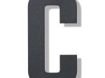 Namo raidė C, 120 mm, antracito sp, nerūdijantis plienas