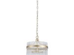 Pakabinamas šviestuvas SEARCHLIGHT Lara, E27, 1 x 60W, 230V, auksinis metalas su skaidriais stikliniais strypais, 260 x 260 x 400 mm, maksimalus aukštis 1500 mm, 11200-1GO