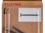 Medsraigčiai KOELNER, 4 x 50 mm, įleidžiama galva, nerūd. plieno A2, 8 vnt., PZ