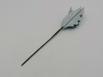 Dirbtinė gėlė Puansetija, žydros sp., iškarpytais lapais, skersmuo 31 cm, ilgis 25 cm