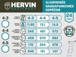 Kopėčios HERVIN EQUIPMENT, aliuminės, daugiafunkcės, 4x5 pakopų, 2760-5730 mm, AM0220A
