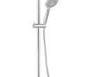 Dušo komplektas FERRO Cava Pro Np57, reg. dušo stovas 85-127 cm, reg. montavimo aukštis, dvi dušo galvos, dušo žarna 150 cm, chromas