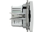 Kištukinis lizdas SCHNEIDER Sedna Design, įleidžiamas, be rėmelio, su įž., USB-A - USB-C, baltos sp., SDD111405