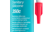 Silikoninis hermetikas PENOSIL Neutral Sanitary Silicone 350C, 280 ml, neutralus, baltos spalvos