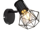 Kryptinis šviestuvas GLOBO Priska, E27, 1 x 40W, 230V, juodos sp., 130x165x165 mm