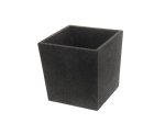 Šiltasis lauko vazonas 4LIVING Cubic, juodos sp., 39 x 39 x 39 cm.