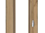 Laminuota durų stakta VOSTER, reguliuojama, su apvadais, kompl. durų varčiai, kairinė, spalva Oil oak, matmenys 100-140 x 80 x 2109 mm, 2 vnt., 110-140 x 80 x 784 mm, 1 vnt.