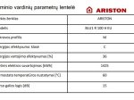 Elektrinis vandens šildytuvas ARISTON BLU1 R, 100L, horizontalus