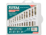 Grąžtų rinkinys TOTAL, metalui, 12 vnt. HSS, (2-8 mm), TACSD0125
