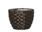 Lauko vazonas 4Living Chocolate, pintas, tamsiai rudos sp., 23 x 23 x 17 cm.