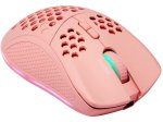 Belaidė žaidimų pelė DELTACO GAMING PM80, 70g svorio, RGB, SPCP6651, 400-4800 DPI, 1000 Hz, rožinės sp., GAM-120-P