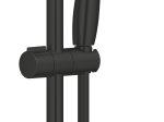 Dušo komplektas GROHE QuickFix Vitalio Start 100, 100mm 2-srovių rankinis dušelis, 600mm stovas,1750mm žarna, vandenį taupantis, juodas matinis, 279482431