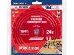 Medienos pjovimo diskas SPECIALIST+ Demolition, akumuliatoriniams pjūklams, 184x20/16 mm, 24 dantys