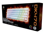Klaviatūra DELTACO GAMING DK470, 60% mechaninė klaviatūra, Pre-lubed, Hot-Swap, KTT jungikliai, baltos sp., 4222408, GAM-175-W-US