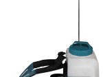 Akumuliatorinis sodininko purkštuvas MAKITA DUS108Z, 18 V, 10 l, 0.9 l/min - 1.7 l/min, maksimalus slėgis 5 Bar, žarnos ilgis 1,7 m, koto ilgis 0,6 m, svoris 5,2 kg, Be akumuliatorių ir pakrovėjo.