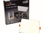Montuojamas šviestuvas panelė TOPE Ronda Ik08, įleidžiama, LED 15W, 3000K, IP65, 998 lm, pjaunama skylė 125 mm, be rėmelio, baltos sp., 155x155x25 mm, 6003000038