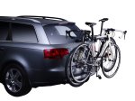 Automobilinis dviračių laikiklis THULE, 2 dviračiams, ant kablio, atlaikomas svoris 30 kg