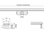 Metalinis dušo latakas BIELBET Tile Insert, 700mm