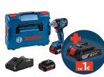 Akumuliatorinis veržliasukis BOSCH Professional GDS 18V-330 HC, 18 V, komplekte 2 x 5,0 Ah akumuliatoriai ir kroviklis, lagaminas, 06019L5003