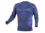 Apatiniai termo marškinėliai HOGERT TECHNIK Oste, besiūliai, ilgomis rankovėmis, mėlynos spalvos, 65% poliamidas, 35% poliesteris, XL-2XL dydis