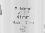 Grąžtas-karūna BOSCH HSS - Bi-metal, standartiniam adapteriui, 41 mm