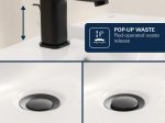 Praustuvo maišytuvas GROHE QUICKFIX START EDGE, su dugno vožtuvu, S-dydis, juoda matinė spalva, 233422431