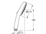 Dušo galvutė GROHE QUICKFIX VITALIO COMFORT 110, 2-srovių, juodos spalvos, 263972431