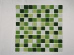 Mozaika MONA MOSAICS Sl0092, 300 x 300 x 3,8 mm, 22 vnt./dėž., stiklo, spl. žalia/balta