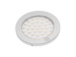 LED šviestuvas GTV Castello, 2,8 W, 12V, 4000 K, IP20, paviršinis, su jungikliu, laidas 2 m, apvalus, 67x7 mm, LD-CS36NE-53
