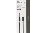 AUX audio laidas HAVIT M.CUBE 881, 3,5-3,5 mm, 1m, juodos spalvos